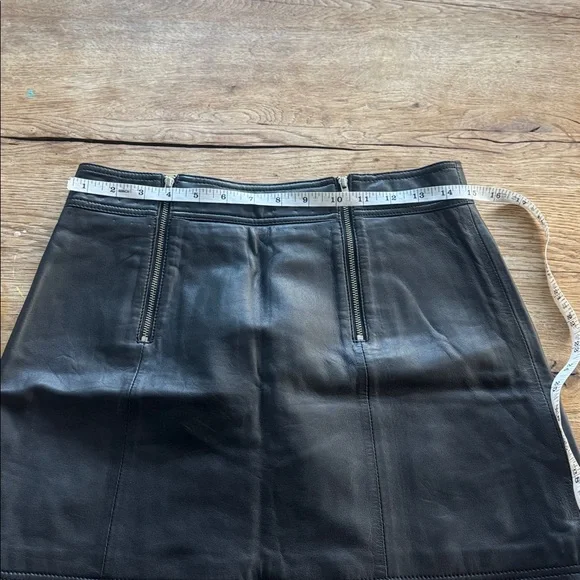 Madewell black leather mini skirt - Picture 6 of 10